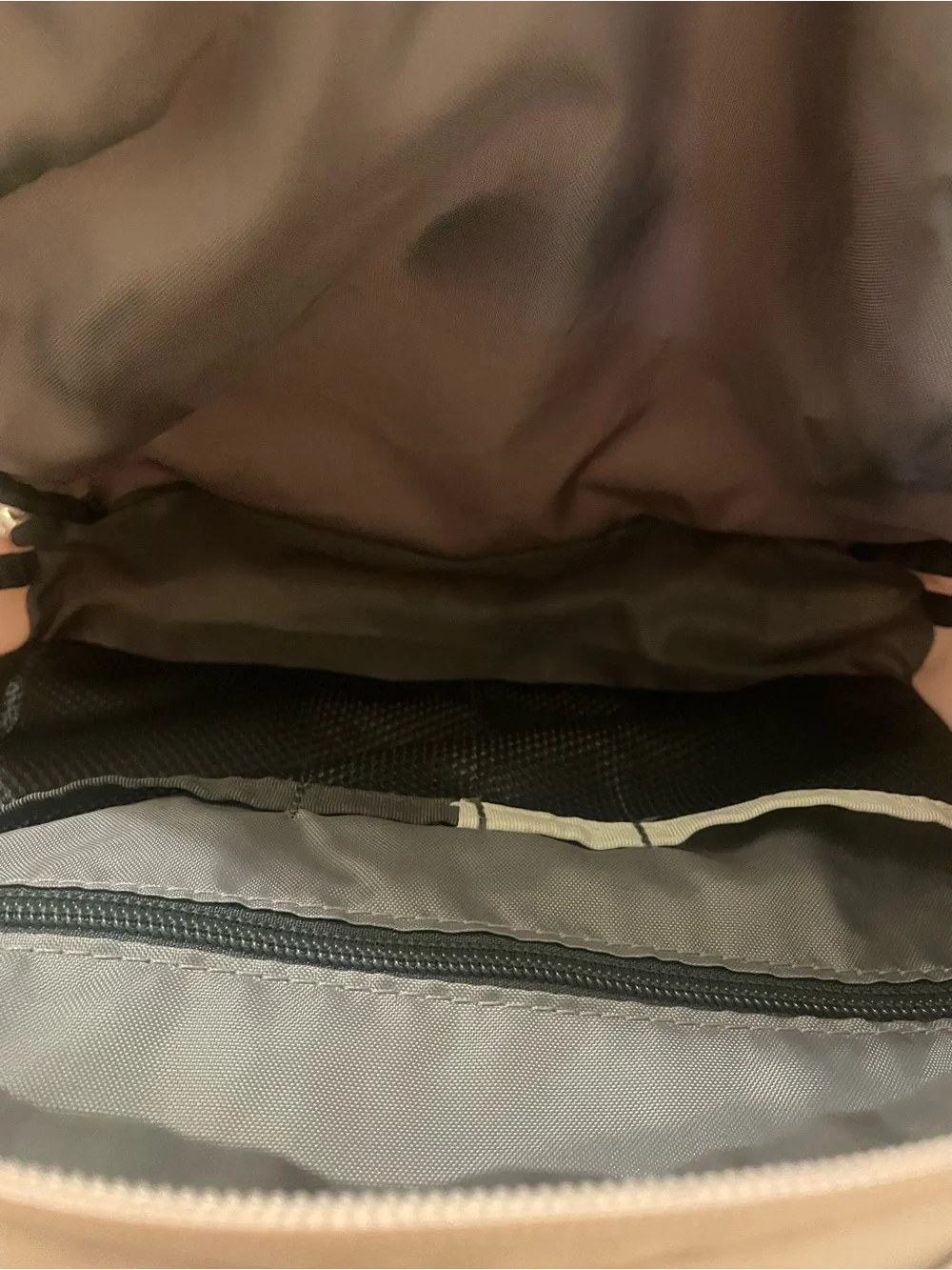The North Face Women's Pale Pink Everyday Backpack with Front Bungee